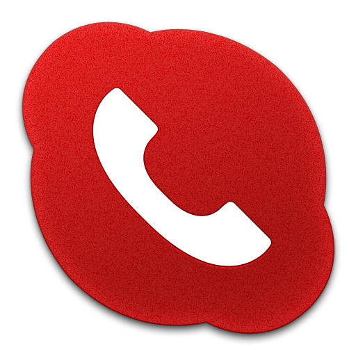 Skype Phone Red Icon 512x512 png